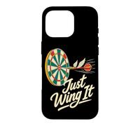 Blague sur Les fléchettes Volantes de Just Wing It Darts League Coque pour iPhone 16 Pro