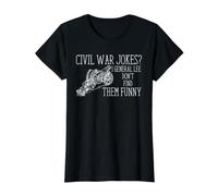 Blagues de la Guerre Civile Robert E Lee Humour drôle Histoire Général T-Shirt Graphique avec Valeur, Femme, Noir, M