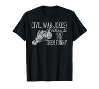 Blagues de la Guerre Civile Robert E Lee Humour drôle Histoire Général T-Shirt Graphique avec Valeur, Homme, Noir, M
