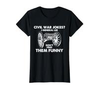 Blagues de la Guerre Civile Robert E Lee Humour drôle Histoire Général T-Shirt Graphique avec Valeur, Femme, Noir, S