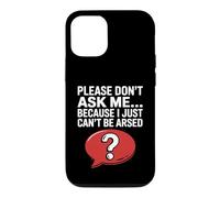 Blagues drôles de Sarcasme pour Hommes Don't Ask I Just Can't Be Arsed Coque pour iPhone 12/12 Pro