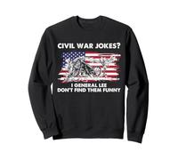 Blagues sur la Guerre Civile Robert E Lee Drapeau américain Histoire Humour Général Sweatshirt