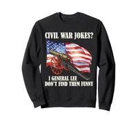 Blagues sur la Guerre Civile Robert E Lee Drapeau américain Histoire Humour Général Sweatshirt