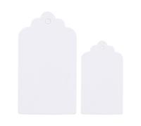 Blaihild 100 étiquettes Cadeaux en Papier Kraft, étiquettes de Fête de Mariage Vintage avec Bords Festonnés, pour Cartes de Bagages Bombonieres