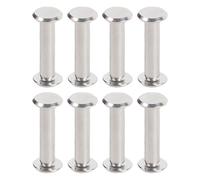 Blaihild 40 Ensembles M4 5x21x9.5mm Rivets à Tête Ronde Plate en Acier Inoxydable et Alliage de Cuir Vis Bouton de Rivet à Clou pour Ceinture Tack Artisanat Bricolage Réparation de Vêtements