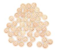 Blaihild 50 Boutons Ronds en Bois de 20 Mm, Matériau en Rondins, Surface Lisse et Imperméable, Boutons de Couture à 2 Trous pour Bricolage, Tricot, Scrapbooking, Paquet de 50 Pièces, Plus