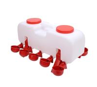 Blaihild Abreuvoir Automatique pour Volailles, Système d'abreuvement Anti-algues de 46 Cm pour Poulets, Canards, Oies, Débit Réglable à 10 Ports, Base Stable Anti-basculement, Hydratation Agricole
