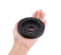 Blaihild Adaptateur de Moyeu D'Entretoise de Roue de 1/2 Pouces, Entretoise de Volant, Entretoise de Moyeu de Volant avec Diamètre Extérieur de 3,5 Pouces, usiné CNC pour Volants Grant (BLACK)
