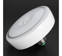 Blaihild Ampoule à Détecteur de Mouvement 15 W E27 6 500 K Lumière du Jour, Lampe à Induction Infrarouge à 160 Degrés, Marche/arrêt Automatique, Détection de 5 M pour Couloir, Garage, Escalier,