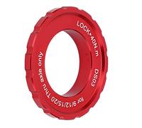 Blaihild Bague de Verrouillage Centerlock, Bague de Verrouillage Usinée CNC en Alliage D'aluminium pour Moyeu D'essieu Traversant de Vélo de Montagne, avec Adaptateur Centerlock pour (Rouge)