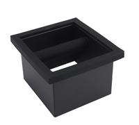 Blaihild Boîte à café sans Fond Rectangulaire en Acier 150 X 137 X 110 Mm, Installation Encastrée pour Machines à Expresso, Bord en Caoutchouc 180 167 Mm pour un Nettoyage Facile, Déchets de Marc de