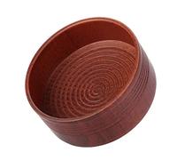 Blaihild Bol à Savon à Raser en Bois de Chêne 8,3 X 4 Cm pour Salon de Coiffure, Poignée Rainurée à Motif d'arbre Naturel Transforme le Savon en Mousse Crémeuse pour un Usage Professionnel par