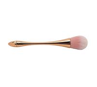 Blaihild Brosse de Nettoyage de la Poussière des Ongles, Poils en Fibres Artificielles Douces avec un Fort Pouvoir de Préhension, Poignée Ergonomique élégante pour le Maquillage, la (Or Rose)