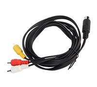 Blaihild Câble DIN vers 3 9 Broches Mâle vers 3 Mâles Composite AV Cordon 1,8 M pour TV Projecteur Décodeur Magnétoscope, Connecteurs à Code Couleur Plug and Play sans Perte de Signal