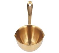 Blaihild Casserole en Acier Inoxydable, Fond Composite à 3 Couches avec 2 Becs Verseurs pour la Cuisson à L'huile Chaude du Chocolat au Lait (GOLD)