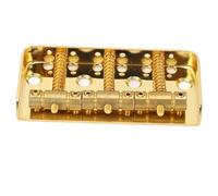 Blaihild Chevalet Court compensé en Laiton Vintage pour Guitare électrique Telecaster, Conception à 3 Selles, Intonation Améliorée, Matériel en Métal avec llen et Vis pour Mise à Niveau du