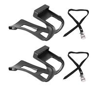 Blaihild Clips D'orteils, Clips de Pédale de Vélo Antidérapants avec Sangles pour Vélo de Route Fixie, Pignon Fixe, de Montagne