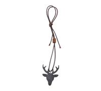Blaihild Collier en Bois d'ébène Pendentif Rétro avec Cordon en Cuir Réglable pour Festival de Musique de Concert, Bijoux en Bois Sculptés à la Main pour Accessoire de Déclaration Unisexe
