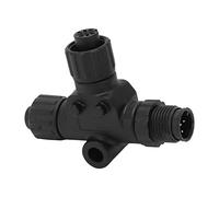 Blaihild Connecteur en T étanche NMEA 2000, 3 Ports, 5 Broches, Filetage M12 IP67, Résistant à l'huile et à l'eau de Mer, ABS + Métal Plug and Play, pour Sondeur GPS, écrans, Capteurs, Câble