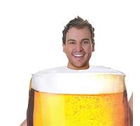 Blaihild Costume Get Real Beer Pint pour Hommes, Combinaison en Polyester, Design de Chope à Bière Jaune, Parfait pour le Carnaval et les Fêtes