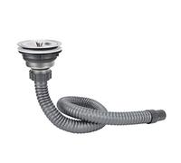 Blaihild Crépine de Bouchon de Canalisation de Baignoire, Crépine de Vidange D'attrape-cheveux EVC en Acier Inoxydable ABS avec Tube, pour évier de Salle de Bain, Lavabo de Cuisine