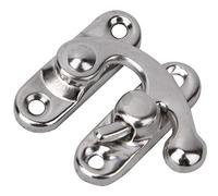 Blaihild Crochet à Loquet en Fer, 30 Pièces, avec Options de Couleur Bronze Jaune Argent, Type Droite Gauche pour Boîte à Bijoux, Boîte-cadeau (crochet droit argenté)