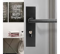 Blaihild Ensemble de Poignée de Porte en Alliage de Zinc, Bouton Ergonomique Anti-usure et Résistant à la Corrosion avec Cylindre de Serrure en Cuivre Lisse, pour Porte en Bois,