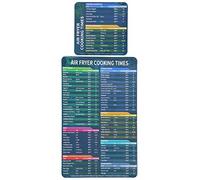 Blaihild Feuille Magnétique pour Friteuse de Cuisine, Guide de Référence du Temps de Friture avec 2 Listes de Temps de Cuisson et 100 Aliments Courants, pour Toute Friteuse et