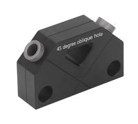 Blaihild Fixation de Trous Inclinés pour le Travail du Bois, Guide de Perçage en Alliage d'aluminium à 45 Degrés pour Menuiserie à Trous de Poche, Foret de 3/8 Pouces Inclus, pour la Fabrication