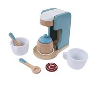 Blaihild Jouet de Cafetière en Bois, Accessoire de Cuisine en Bois Massif, Ensemble de Cafetière Réaliste pour Enfants, Idéal pour Les Jeux et Le Plaisir Imaginatif