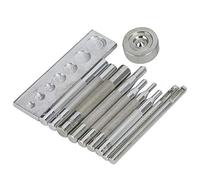 Blaihild Kit de Poinçonnage de Boutons-pression à Poignée en Métal, Ensemble de Rivets en Acier pour l'installation de Boutons de Jeans en Denim, Outil de Bouton-pression pour la Fabrication de
