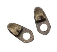 Blaihild Kit de Réparation de Crochets pour Lacets de Bottes en Alliage, 20 Ensembles de Métal doré, Bronze, œillets de Lacet 8x6x3mm pour Chaussures de Randonnée en Plein Air, Attaches à Rivets