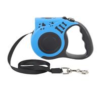 Blaihild Laisse Rétractable pour Chien avec Lumière LED, Ruban en Nylon de 5 M, Frein à Un Bouton pour la Marche Nocturne, Force de Traction de 99 Kg, Chiens de Grande, Moyenne et Petite Taille,