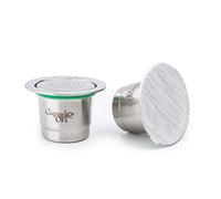 Blaihild Lot de 2 Capsules de café Réutilisables en Acier Inoxydable avec Boucle d'étanchéité pour Cuillère, Compatibles avec la Machine à café Scishare, Dosettes Rechargeables pour une Saveur