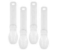 Blaihild Lot de 4 Cuillères à Presser en ABS pour Chat, Distributeur de Nourriture Humide Réglable de 25 Cm, Distributeur de Friandises actionné par Le Pouce pour Chats d'intérieur, Poignée