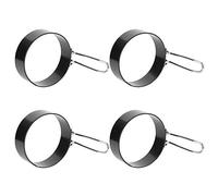Blaihild Lot de 4 Cuiseurs à œufs Ronds Antiadhésifs en Acier Inoxydable, 7,6 Cm de Diamètre pour Muffins aux œufs, Crêpes, Poids Total de 9,9 Oz, Démoulage Facile pour Réchaud de Camping