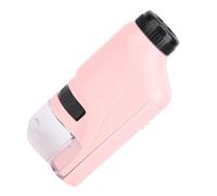Blaihild Microscope de Poche à Grossissement 60X-120X, Mini Jouet Scientifique Portatif pour Jeunes Explorateurs, Corps en ABS Portable à Lumière LED Réglable, Outil d'apprentissage Extérieur Léger