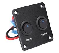 Blaihild Panneau d'interrupteurs à Bascule 2 Gangs avec Protection IP65 pour Camping-car, Bateau, VTT, Moto, Camion, Bus, Installation Facile, Voyants Lumineux Clairs pour une Utilisation en