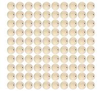 Blaihild Perles en Bois Naturel pour l'artisanat 25 Mm 100 Pièces Perles d'espacement Rondes en Bois avec Trou de 5 Mm pour la Fabrication de Bijoux Collier Bracelet Bricolage Décoration de la