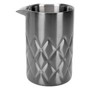Blaihild Pichet Mélangeur en Acier Inoxydable 540 Ml 18 Oz Verre à Mélanger Incassable avec Bec Verseur de Précision à Double Paroi pour Cocktails Brassés Martinis Maison Barman École (Plaqué noir)