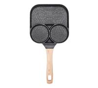 Blaihild Poêle à œufs Antiadhésive de 25,4 Cm avec Poignée en Bois pour Cuisinières à Gaz à Induction, Appartements de Camping-car - Poêle à Omelettes Multifonctionnelle, Facile à Nettoyer, Passe au