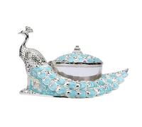 Blaihild Pot de Stockage de café de thé de Sucre en Métal gaufré Conception de Paon 1.5L avec la Cuillère de Couvercle pour la Cuisine à la Maison Hôtel café