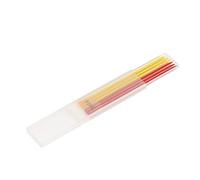 Blaihild Recharge de Crayon de Charpentier, Recharge de Traçage d'écriture Facile et étanche pour le Travail du Bois 6 Pièces HB Diamètre de 2,8 Mm pour le Dessin (rouge et jaune)