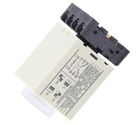 Blaihild Relais temporisé 0-10 Secondes Bouton Réglable AC 220 V 5 A avec Boîtier étanche et Base de Câblage Rapide, Synchronisation Précise ≤ 1% d'erreur, Faible Puissance 2 VA pour équipement de
