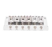 Blaihild Remplacement du Pont de Guitare, Construction en Métal avec Corde Réglable à Travers la Selle, 78 Mm pour Guitares électriques pour Enfants (SILVER)