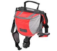 Blaihild Sac à Dos pour Chien, Sac de Selle Réglable en Nylon pour Chiens de Chasse, de Voyage Léger avec Poches Latérales pour la Randonnée et Le Camping (L)