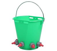 Blaihild Seau d'alimentation en Plastique pour Lait, Pot d'alimentation pour Animaux de Grande capacité avec Plusieurs Tétines pour Bovins et Moutons, capacité élevée de 8 L pour Une Utilisation