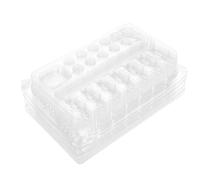 Blaihild Support Porte-aiguille pour Cartouche de Tatouage Jetable 20 Pièces, Plateaux en Plastique Transparent avec Conception de Séparation Haute et Basse, pour 7 Cartouches et