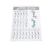 Blaihild Tableau des Doigtés de Clarinette, Guide de Formation pour Affiches D'accords de Clarinette avec Design Portable Enroulable, pour Débutants, Adultes, (Accords de (trompette))