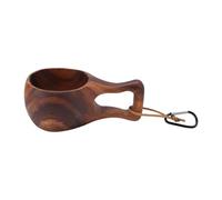 Blaihild Tasse en Bois Naturel 220ml, Mug en Noyer pour café